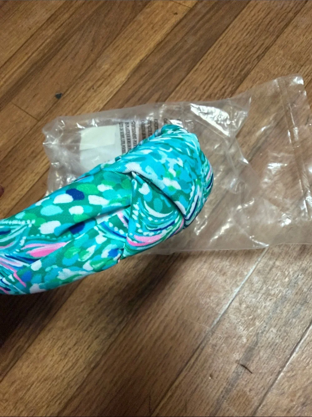 Lilly Pulitzer Aqua & Pink Printed Padded Headband